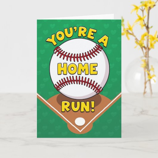 You Are A Home Run Baseball Card カード (黄色い花)