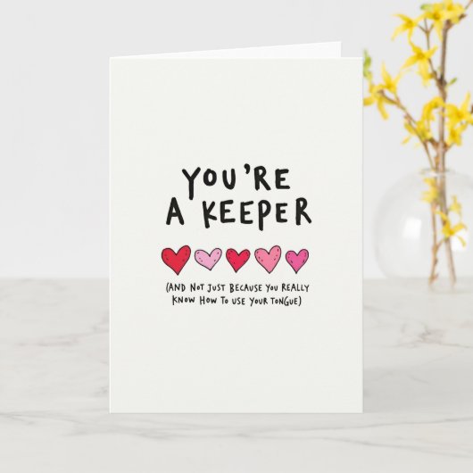 You Are A Keeper Naughty Love Card カード (黄色い花)