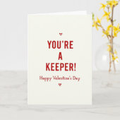 You Are A Keeper Valentines Day Card カード (黄色い花)