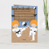 You are A-Maze-ingジンジャーボーイズ空手誕生日 カード (裏面)