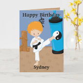 You are A-Maze-ingジンジャーボーイズ空手誕生日 カード (黄色い花)