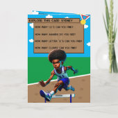 You Are A-Maze-ing Black Boys Track Star誕生日 カード (裏面)