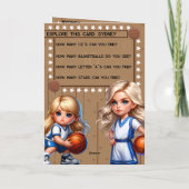 You Are A-Maze-ing Blonde Girl Basketball誕生日 カード (裏面)