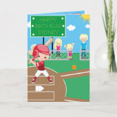 You Are A-Maze-ing Blonde Girlsソフトボール誕生日 カード (正面)