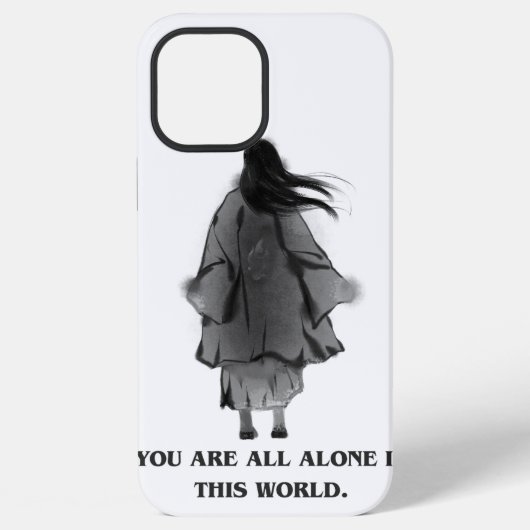 "You Are All Alone" ダークアニメ風スマホケース iPhoneケース (裏面)