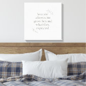 You Are Allowed to Grow – Empowering Wall Art for  キャンバスプリント (インサイチュ (寝室))