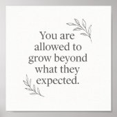 You Are Allowed to Grow – Empowering Wall Art for  ポスター (正面)