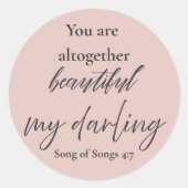 You Are Altogether Beautiful My Darling Christian  ラウンドシール (正面)