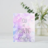You are Amazing – パープル《写真》ぼけ味感動的引用文 ポストカード (スタンド正面)