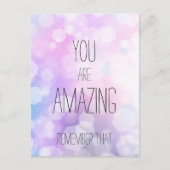 You are Amazing – パープル《写真》ぼけ味感動的引用文 ポストカード (正面)