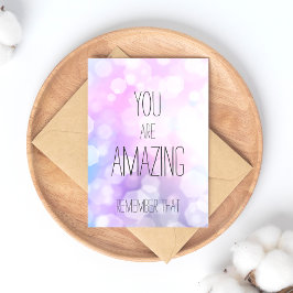 You are Amazing – パープル《写真》ぼけ味感動的引用文 ポストカード