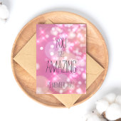 You are Amazing – ピンクグリッター感動的引用文 ポストカード