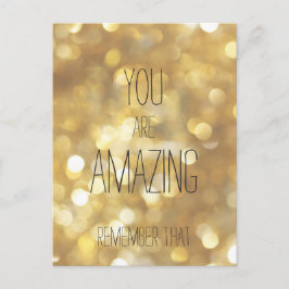 You are Amazing -金ゴールド感動的引用文 ポストカード