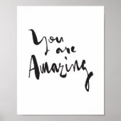 You are amazing Minimalist Motivational Inspired ポスター (正面)