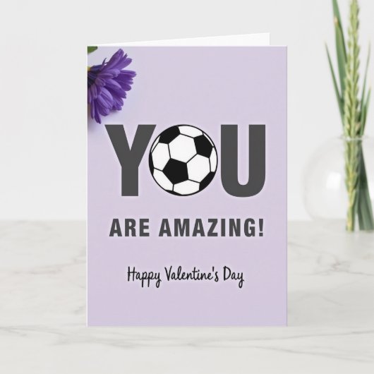 You Are Amazing Soccer Valentine Card カード (正面)