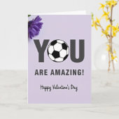 You Are Amazing Soccer Valentine Card カード (黄色い花)