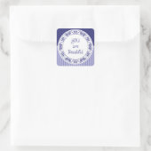 You are beautiful Blue Stickers スクエアシール (バッグ)