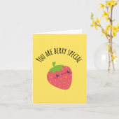 You Are Berry Special - おもしろいPun - Cute Love カード (黄色い花)