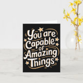 You Are Capable Of Amazing Things カード (黄色い花)