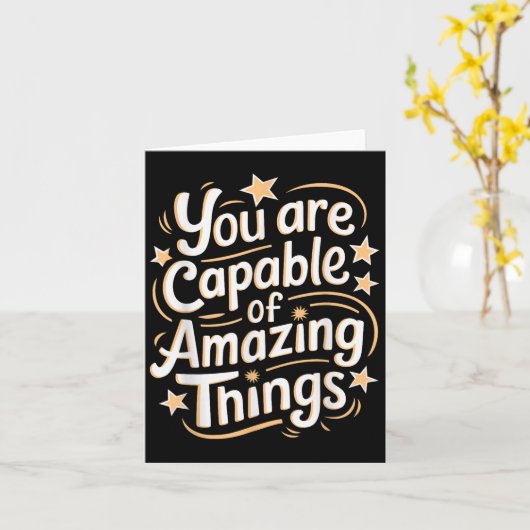 You Are Capable Of Amazing Things カード (黄色い花)