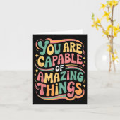 You Are Capable Of Amazing Things カード (黄色い花)