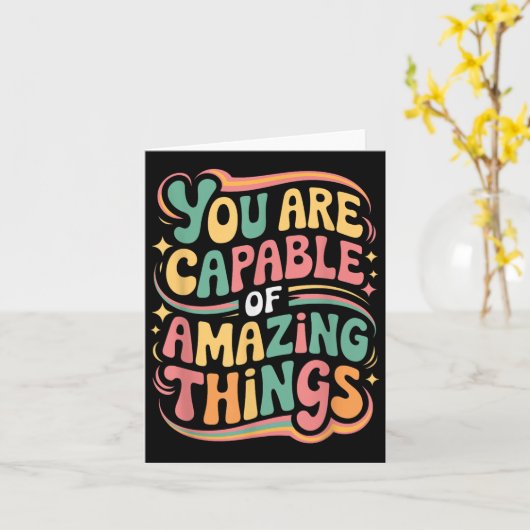 You Are Capable Of Amazing Things  カード (黄色い花)