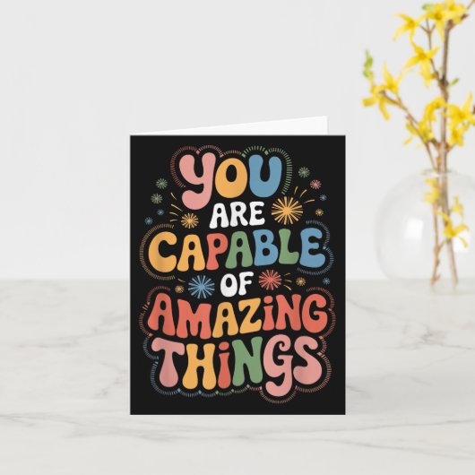 You Are Capable Of Amazing Things  カード (黄色い花)