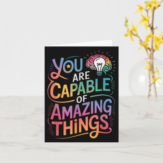 You Are Capable Of Amazing Things カード (黄色い花)