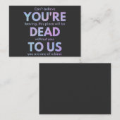 You Are Dead to Us! - R.I.P. Traitor!: Coworker 名刺 (正面/裏面)