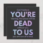 You Are Dead to Us! - R.I.P. Traitor!: Coworker 招待状 (正面/裏面)