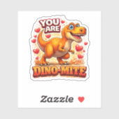 You Are Dino Mite Cute Dinosaur Valentine Funny シール (シート)