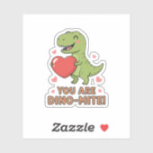 You Are Dino-mite Cute T-Rex Dinosaur Valentine  シール (シート)
