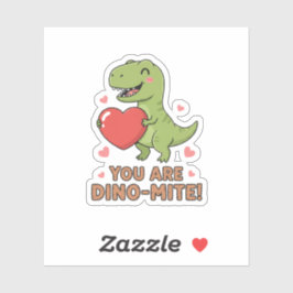 You Are Dino-mite Cute T-Rex Dinosaur Valentine  シール