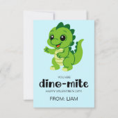 You Are Dino-Mite Kids Valentine Card ノートカード (正面)