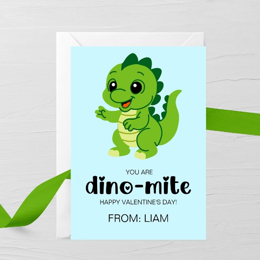 You Are Dino-Mite Kids Valentine Card ノートカード