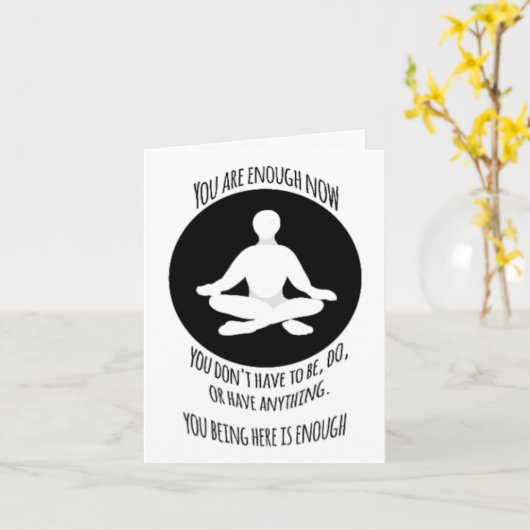 You Are Enough #9 Sticker  カード (黄色い花)