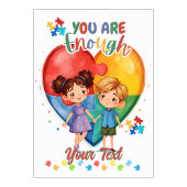 You are Enough custom Autism illustrated poster ポスター