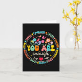 You Are Enough Floral Kind Love Peace Kindness Ins カード (黄色い花)
