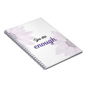 You Are Enough Floral Notebook | Purple Aesthetic  ノートブック (右側)
