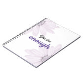 You Are Enough Floral Notebook | Purple Aesthetic  ノートブック (左側)