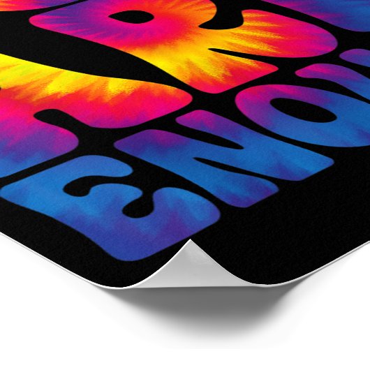 You Are Enough Funny Motivational Tie Dye  ポスター (角)