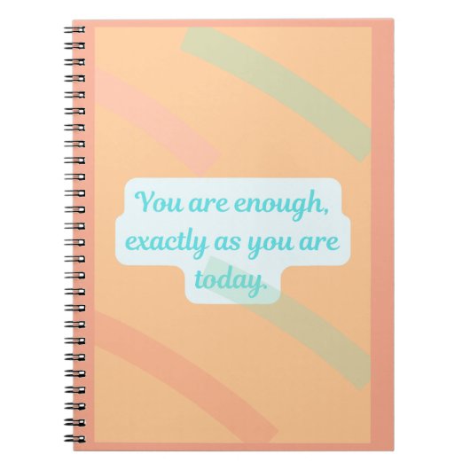 You Are Enough – Gentle Reminder Journal ノートブック (正面)