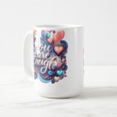 You Are Enough — Inspirational Affirmation Mug コーヒーマグカップ (正面左)