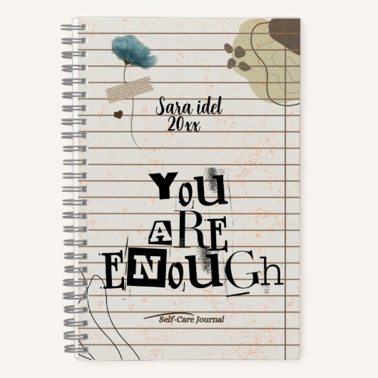 You Are Enough | Motivational Notebook ノートブック (正面)