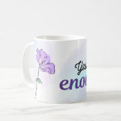 You Are Enough Mug | Minimal Purple Design コーヒーマグカップ (正面左)