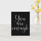 You Are Enough Quote Motivational Saying Sitivity  カード (黄色い花)