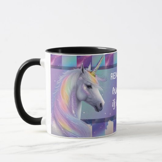 You Are Enough Reminder Rainbow Unicorn マグカップ (左)