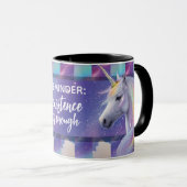 You Are Enough Reminder Rainbow Unicorn マグカップ (正面右)