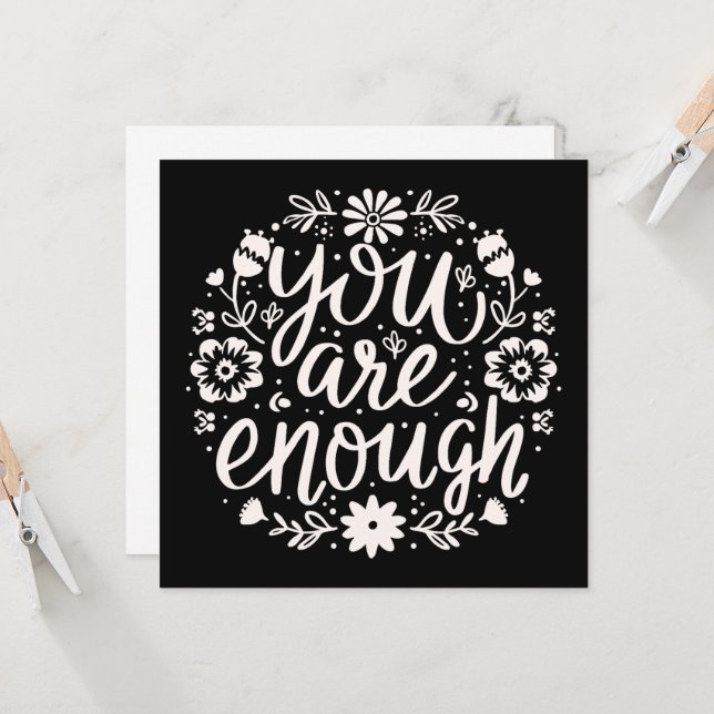 You are enough self love affirmation reminder (正面/裏面インサイチュ)