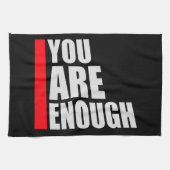 You Are Enough Self Love Motivational Quote Logo キッチンタオル (横)